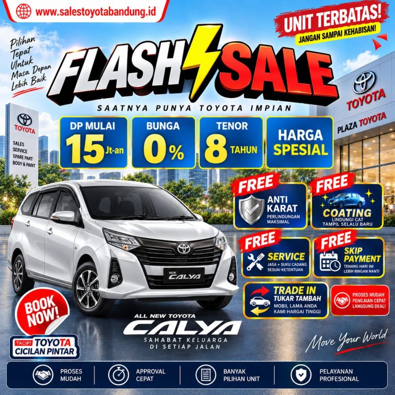 Flash Sale All New Toyota Calya, DP mulai 15 juta, bunga 0 persen, tenor 8 tahun