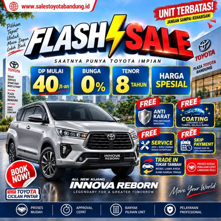 Flash Sale All New Kijang Innova Reborn, DP mulai 40 juta, bunga 0 persen, tenor 8 tahun