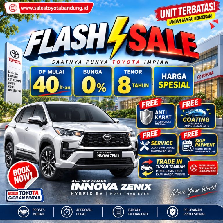 Flash Sale All New Kijang Innova Zenix Hybrid EV, DP mulai 40 juta, bunga 0 persen, tenor 8 tahun