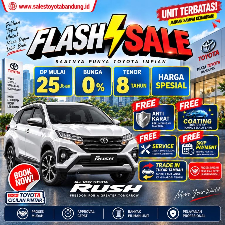 Flash Sale All New Toyota Rush, DP mulai 25 juta, bunga 0 persen, tenor 8 tahun